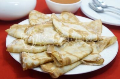 Классические тонкие блины на молоке Классические тонкие блины на молоке