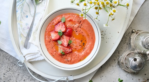 Клубничный гаспачо, пошаговый рецепт с фото