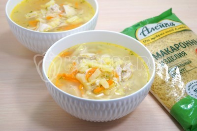 Куриный суп с вермишелью паутинка Куриный суп с вермишелью паутинка