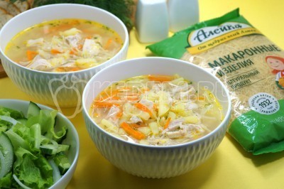 Куриный суп с вермишелью паутинка Куриный суп с вермишелью паутинка