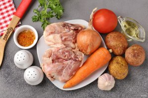 Куриный суп "Жареный"