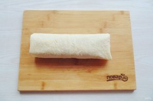 Лаваш с курицей, грибами и сыром