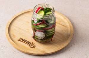 Огурцы с редиской без стерилизации на зиму