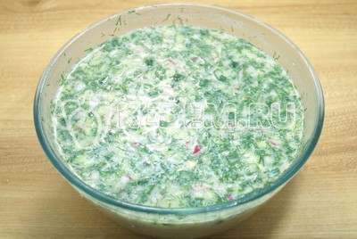 Окрошка классическая с колбасой Окрошка классическая с колбасой