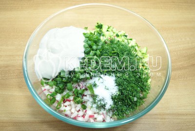 Окрошка классическая с колбасой Окрошка классическая с колбасой