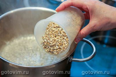 Овсяная каша с творогом Овсяная каша с творогом