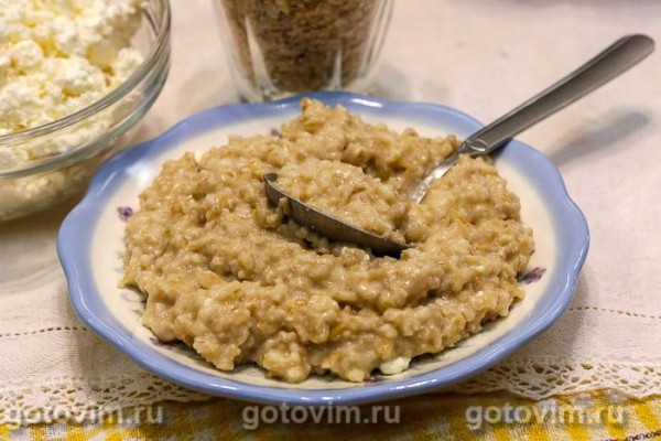 Овсяная каша с творогом Овсяная каша с творогом