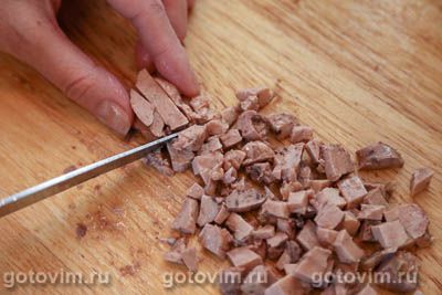 Салат из печени трески с картофелем и цветной капустой