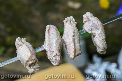 Шашлык из куриных крылышек по-гречески