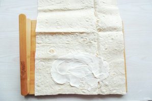 Шаурма с курицей и ананасами