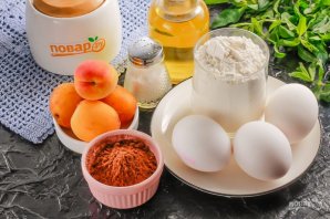 Шоколадный пирог с абрикосами