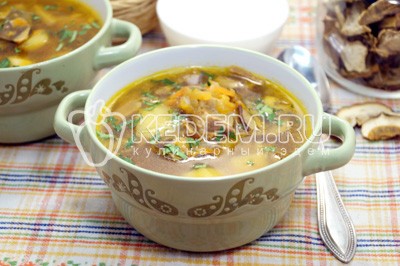 Суп из сушеных грибов