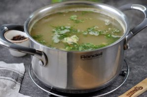 Суп с консервированной сайрой и рисом