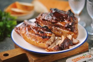 Свиная брюшина в рукаве в духовке Свиная брюшина в рукаве в духовке