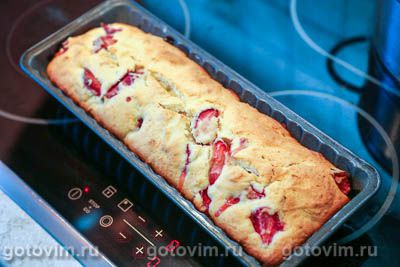 Творожный кекс с клубникой Творожный кекс с клубникой