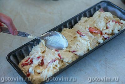 Творожный кекс с клубникой Творожный кекс с клубникой