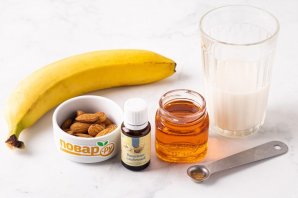 Бананово-миндальный шейк