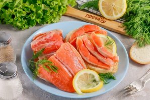 Форель слабосолёная в апельсиновом соке