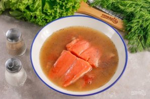 Форель слабосолёная в апельсиновом соке