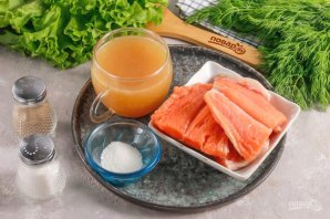 Форель слабосолёная в апельсиновом соке