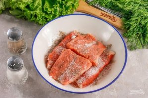 Форель слабосолёная в апельсиновом соке