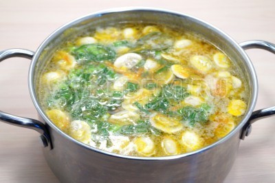 Грибной суп с рисом и овощами