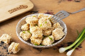 Хрустящий тофу в кунжуте Хрустящий тофу в кунжуте