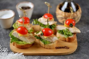 Канапе с курицей