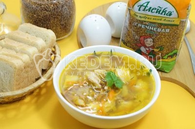 Куриный суп с гречкой