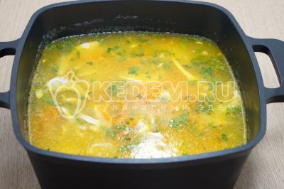 Куриный суп с пшеном