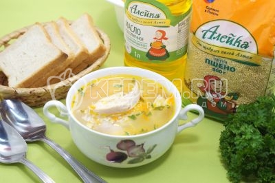 Куриный суп с пшеном