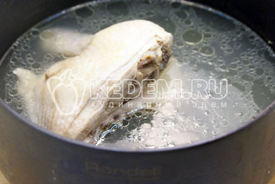 Куриный суп в казане