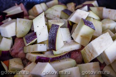 Макароны со свининой и баклажанами Макароны со свининой и баклажанами