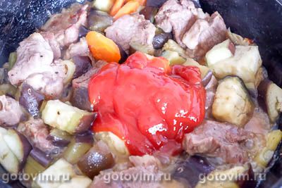 Макароны со свининой и баклажанами Макароны со свининой и баклажанами