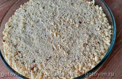 Насыпной пирог с тыквой и орехами