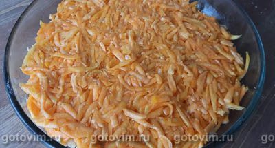 Насыпной пирог с тыквой и орехами