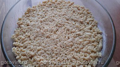 Насыпной пирог с тыквой и орехами