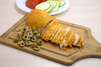 Пицца с кабачками и курицей Пицца с кабачками и курицей