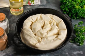 Пирог с мясом из теста "Фило"