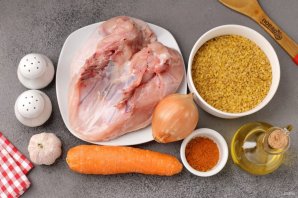 Плов из булгура с куриной грудкой
