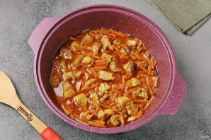 Плов с булгуром и жареной вермишелью