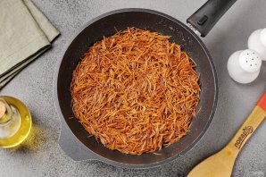 Плов с булгуром и жареной вермишелью