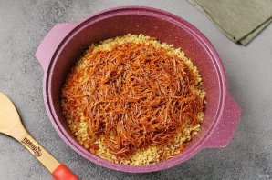 Плов с булгуром и жареной вермишелью