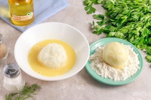 Рисовые шарики с креветками и творожным сыром