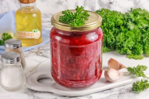 Салат из свеклы с чесноком на зиму