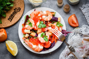 Салат с красной икрой