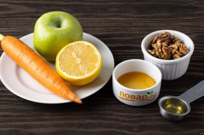 Салат с морковью, яблоком и грецкими орехами