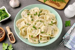 Сибирские пельмени с чесноком