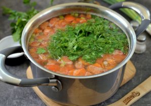 Суп из минтая с манкой и зелёным луком Суп из минтая с манкой и зелёным луком