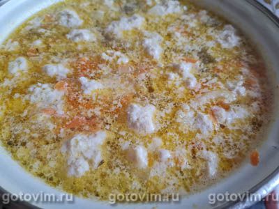 Суп с куриными фрикадельками Суп с куриными фрикадельками